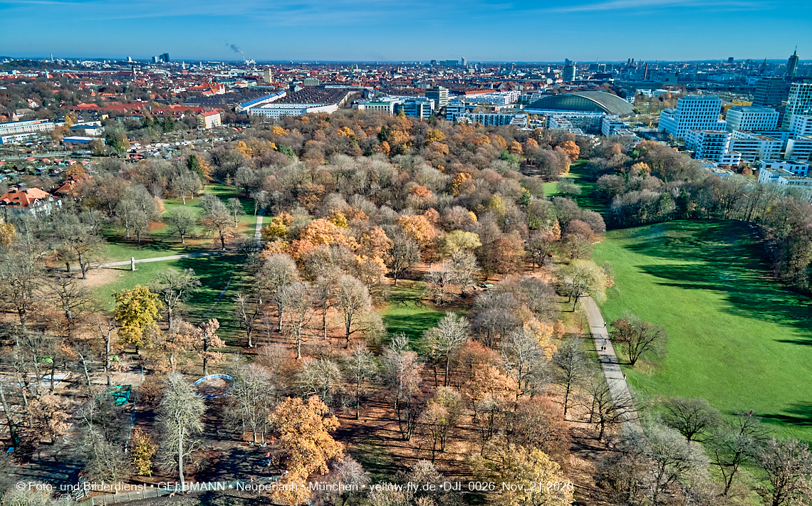 21.11.2020 - Hirschgarten mit Paketposthalle in München